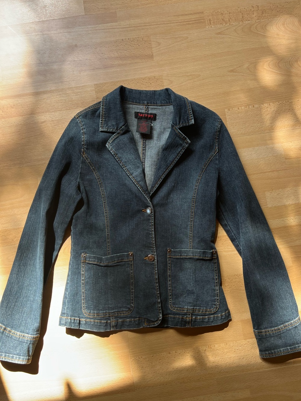 Tattoo Denim Blazer